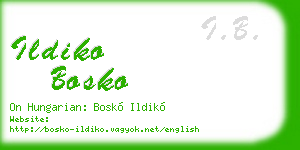 ildiko bosko business card
