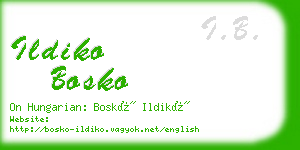 ildiko bosko business card